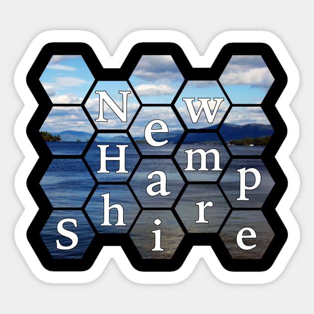 New Hampshire honeycomb Sticker by ACGraphics